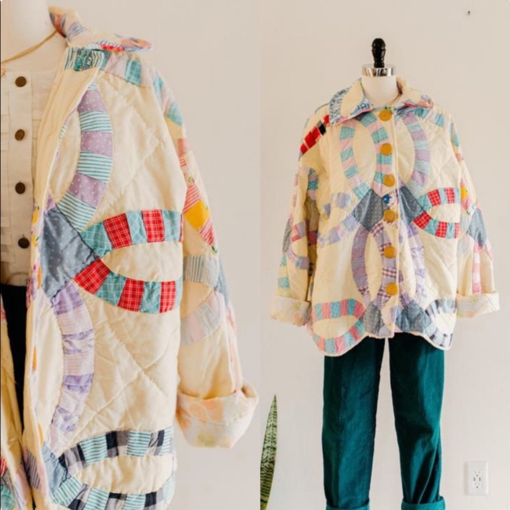 Vintage Handmade Quilt Coat Jacket